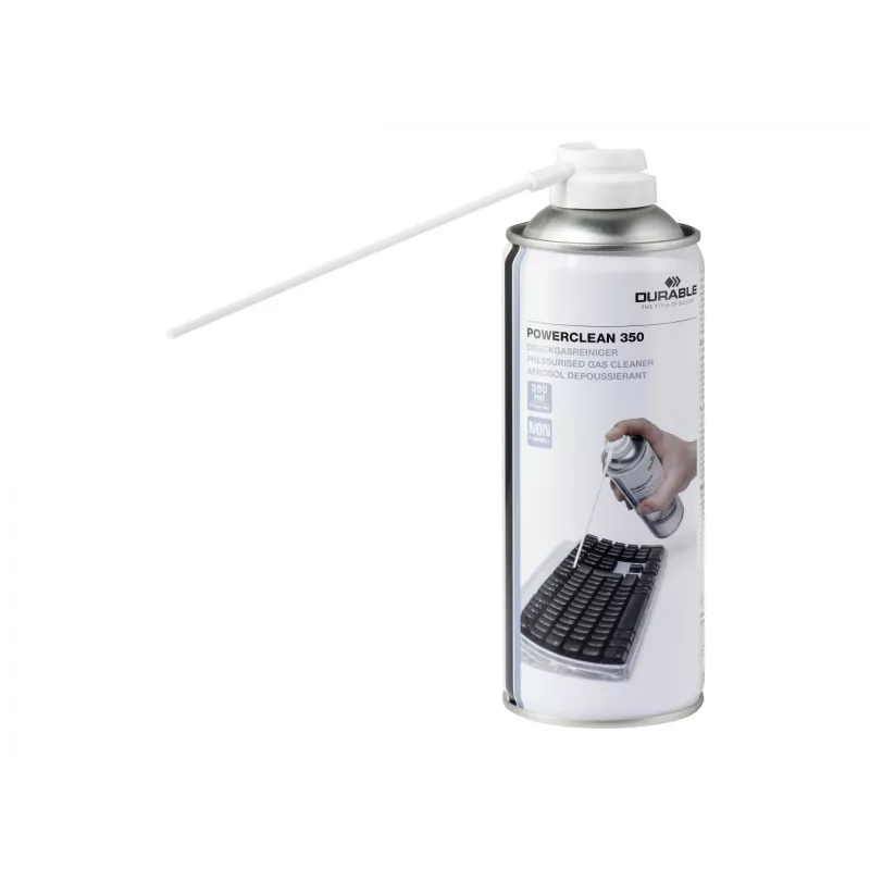 Durable Powerclean 350 - stlačený vzduchový sprej - transparentný