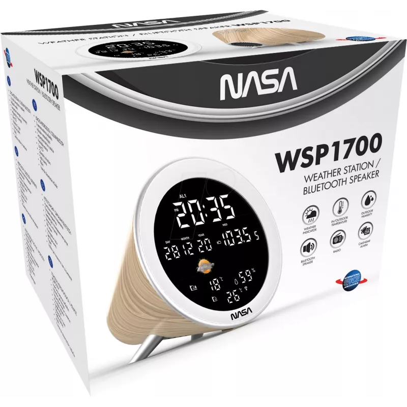 Nasa WSP1700 drevo meteostanica/reproduktor BT Schiff