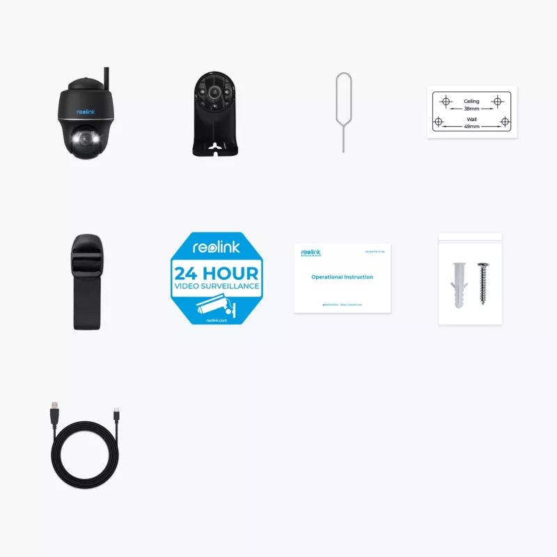 Reolink IP kamera ARGUS PT 5MP TYPE-C čierna batériová