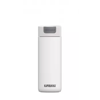 Termohrnček Kambukka Olympus 500 ml – nerezová oceľ 18/10, vákuovo izolovaný, nevyteká, protišmykové dno, biely