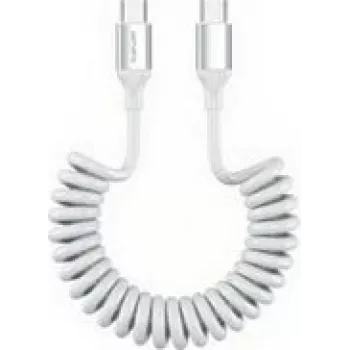 4smarts USB-C špirálový kábel 100W biely (4S541600)