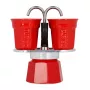 Bialetti Mini Express kávovar červený 2 šálky + 2 šálky