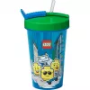 Room Copenhagen LEGO nápojový hrnček so slamkou Iconic Boy svetlomodrý (modrý/zelený, 500 ml)