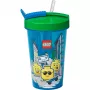 Room Copenhagen LEGO nápojový hrnček so slamkou Iconic Boy svetlomodrý (modrý/zelený, 500 ml)