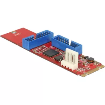 Delock prevodník M.2 Key B+M konektor samec > 2 x USB 3.0 pinová lišta – USB adaptér – M.2 karta – USB 3.0 (interný) x 2 (62843)