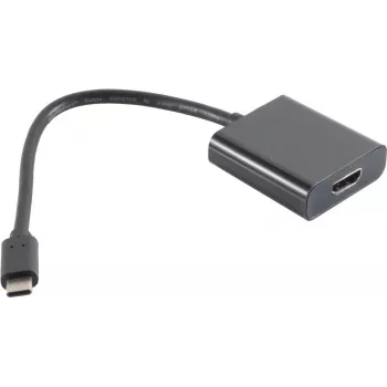 Video káblový adaptér S/CONN 14-05001 0,2 m USB Type-C na HDMI Type-A čierny