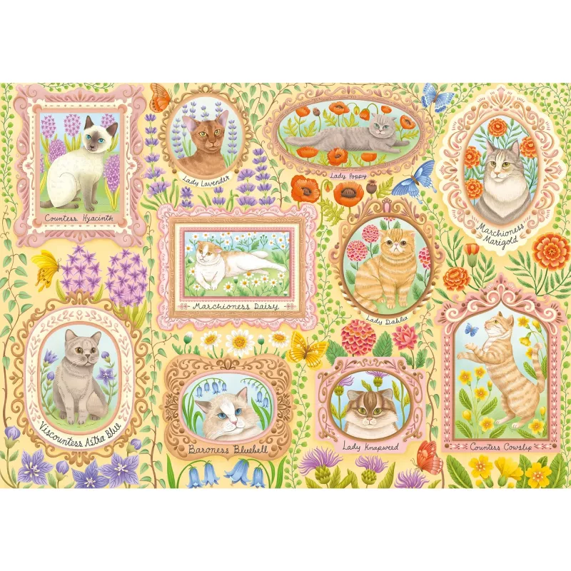 Jigsaw Puzzle schmidt spiele Noble Cats in Blossom, 1000 dielikov, model 59792
