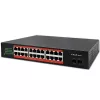 Sieťový switch QOLTEC Gigabit Ethernet PoE 24xRJ45 2xSFP