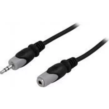 Audio kábel Deltaco MM-164 15 m 3,5 mm čierna sivá