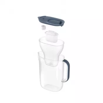 BRITA Style Essential 2,4 L filtračná kanvica na vodu grafit — kanvica s kazetou MAXTRA, Smart Light, 1,4 L filtrovaný objem