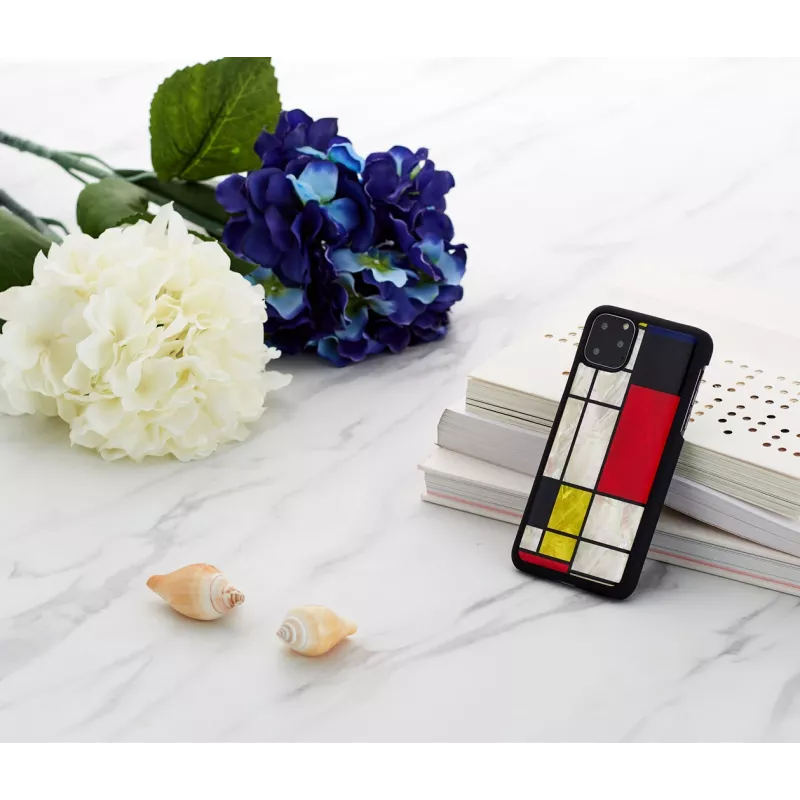 Puzdro na smartfón iKins pre iPhone 11 Pro Max – Mondrian čierne ochranné puzdro