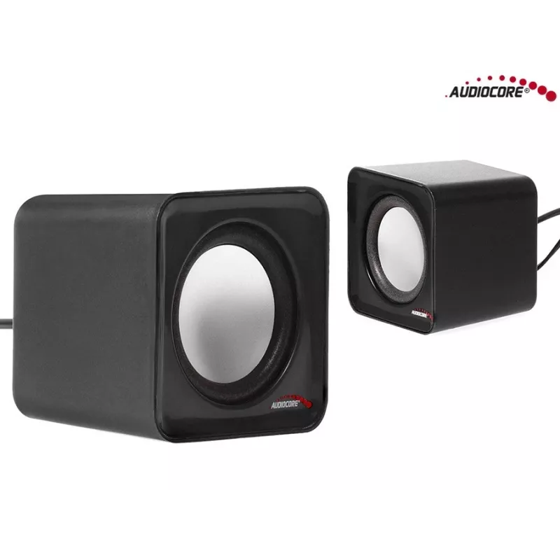 2-pásmový PC reproduktor Audiocore AC870 B — 3 W RMS, káblové USB napájanie, 3,5 mm vstup, 2.0 kanály