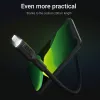 Lightning na USB-A kábel Green Cell KABGC12, 2 m, Lightning – USB A, čierny