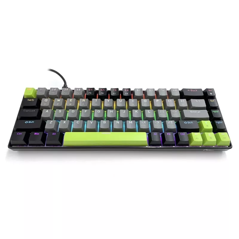 Mechanická klávesnica MEDIA-TECH MT1260 Red Core MX60, 60% formát, spínače CHERRY MX Red, RGB podsvietenie, USB, zelená