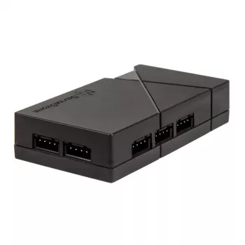 Regulátor ventilátorov SilverStone LSB01 – 3-kanálové manuálne ovládanie, čierna, plastové puzdro, 46×19 mm