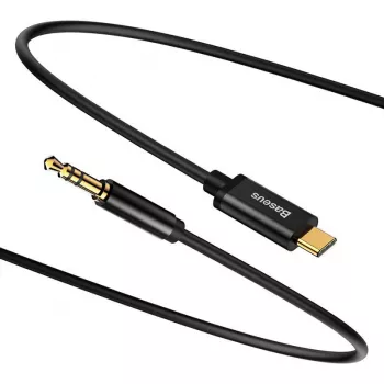 Baseus Yiven audio kábel USB-C na minikonektor 3,5 mm, 1,2 m (čierny)