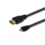 HDMI kábel SAVIO CL-39 1 m — Type-A (konektor samec) na Type-D Micro (konektor samec), HDMI 1.4, 4096x2160, ARC, Ethernet, pozlátené kontakty, čierny