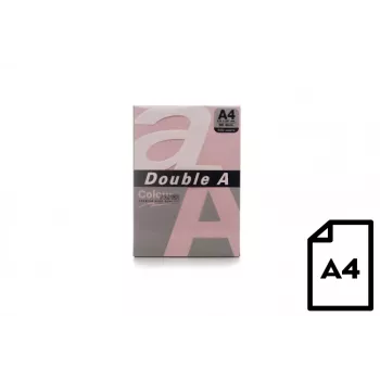 Farebný papier Double A, 80 g, A4, 500 listov, ružová