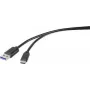Renkforce RF-4536472 USB kábel 0,3 m USB 3.2 Gen 2 (3.1 Gen 2) USB A USB C čierny (RF-4536472)