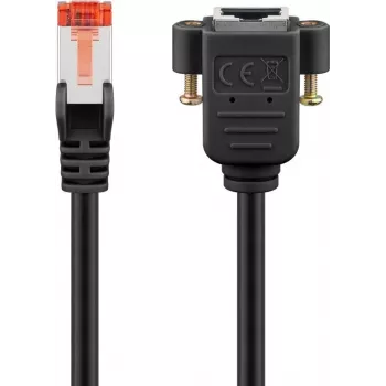 Goobay CAT 6 predlžovací kábel, S/FTP (PiMF), čierny (65639)