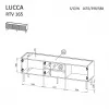 TV skrinka Cama LUCCA 3D 165x40x59 cashmere