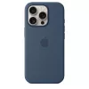 Silikónové puzdro s MagSafe pre iPhone 16 Pro – denim