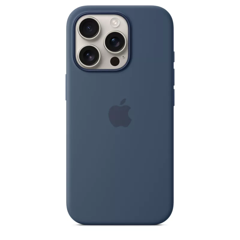Silikónové puzdro s MagSafe pre iPhone 16 Pro – denim