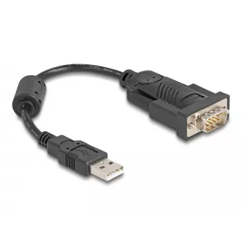 DeLOCK 61549 sériový kábel čierny 0,25 m USB Type-A RS-232