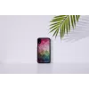 Puzdro na smartphone iKins pre iPhone XR — dizajn vodných kvetov, čierna