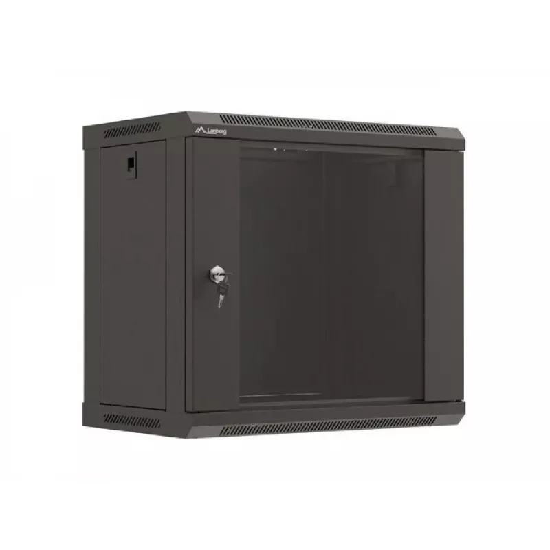 Nástenný rack LANBERG WF03-5309-10B, 9U, 500×350×540 mm, max. zaťaženie 60 kg, čierny