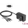 DeLOCK 41467 Externý napájací zdroj 12V 3A 36W, DC 3,5x1,35/5,5x2,1/5,5x2,5 mm