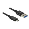 DeLOCK Premium - USB kábel - 24-pin USB Type-C (samec) - na - 9-pin USB Type-A (samec) - 1,0 m (USB 3.1 Gen2) - čierny (83983)