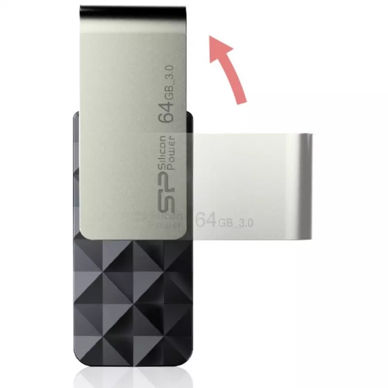 Silicon Power Blaze B30 SP016GBUF3B30V1K USB kľúč, 16 GB, USB 3.0, čierny