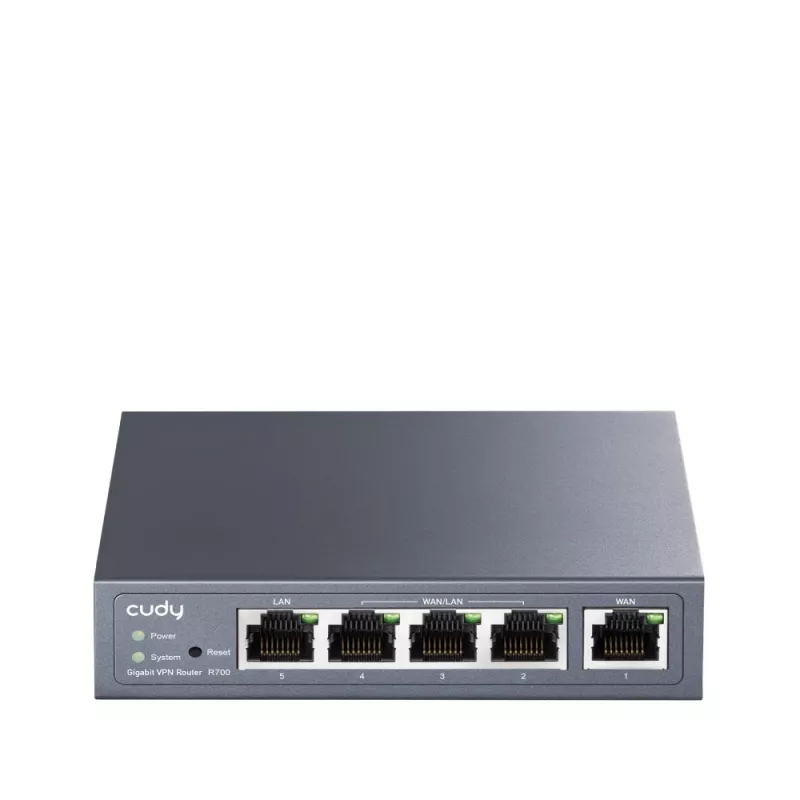 Cudy Gigabit Multi-WAN VPN router káblový router Fast Ethernet, Gigabit Ethernet sivý