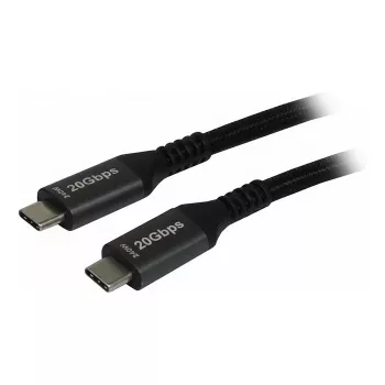 Synergy 21 Kábel USB C St> 3,0 m USB3.2 čierny textil 20G/5A 240W Gen 2x2 – Kábel – Digitálny/Dátový (S215315)