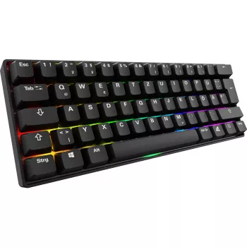 Klávesnica Sharkoon 100065630 60% káblová USB QWERTZ nemecká čierna