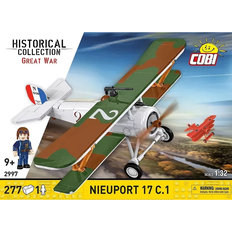 Stavebnica Cobi Blocks Nieuport 17 C.1 277 ks — model lietadla, zberateľská stavebnica