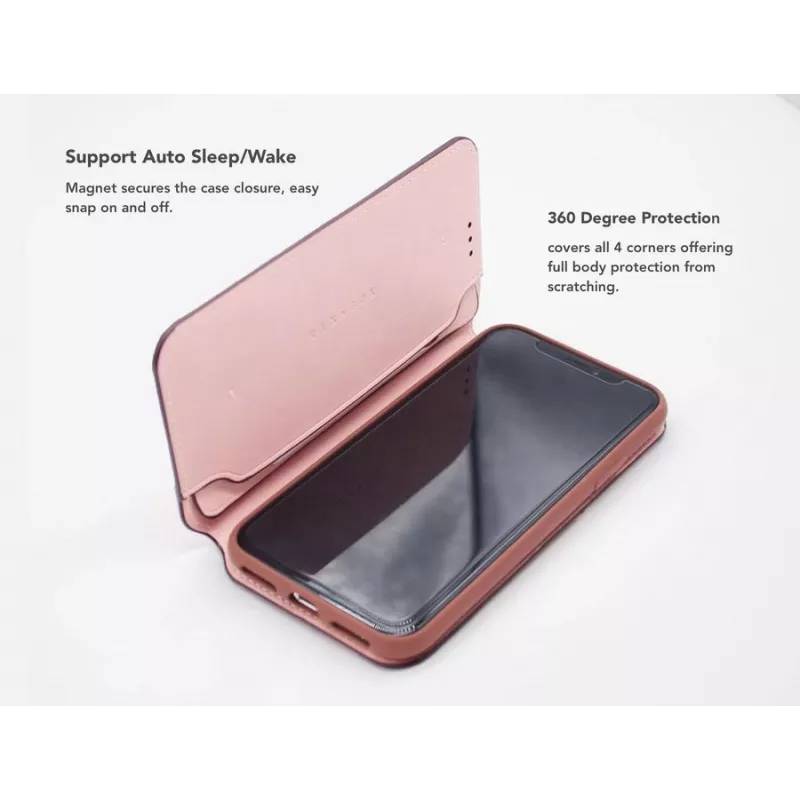 Folio puzdro VixFox pre iPhone 7/8 — ružové, ochranné folio puzdro