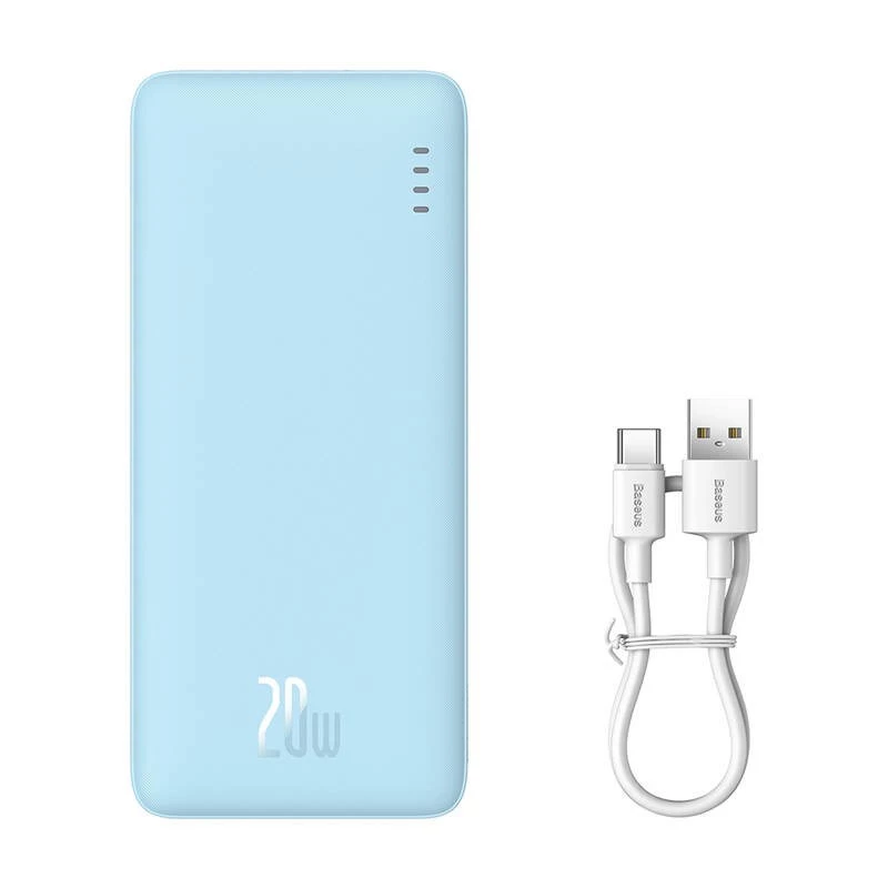 Prenosná powerbank Baseus Airpow 10000 mAh, 20W, LiPo, USB-C + USB-A, modrá