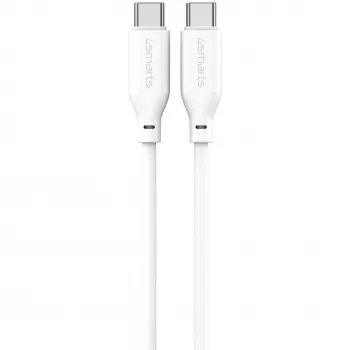 4smarts USB-C / USB-C silikónový kábel High Flex 60W 1,5 m biela