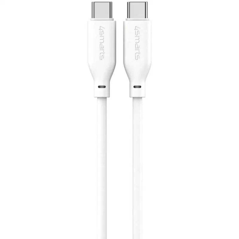 4smarts USB-C / USB-C silikónový kábel High Flex 60W 1,5 m biely
