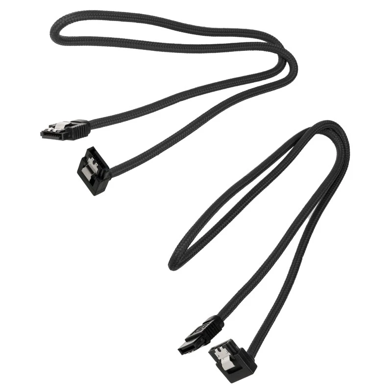 Corsair CC-8900282 Premium SATA kábel s opletom, uhlový, 60 cm, čierny, balenie 2 kusy