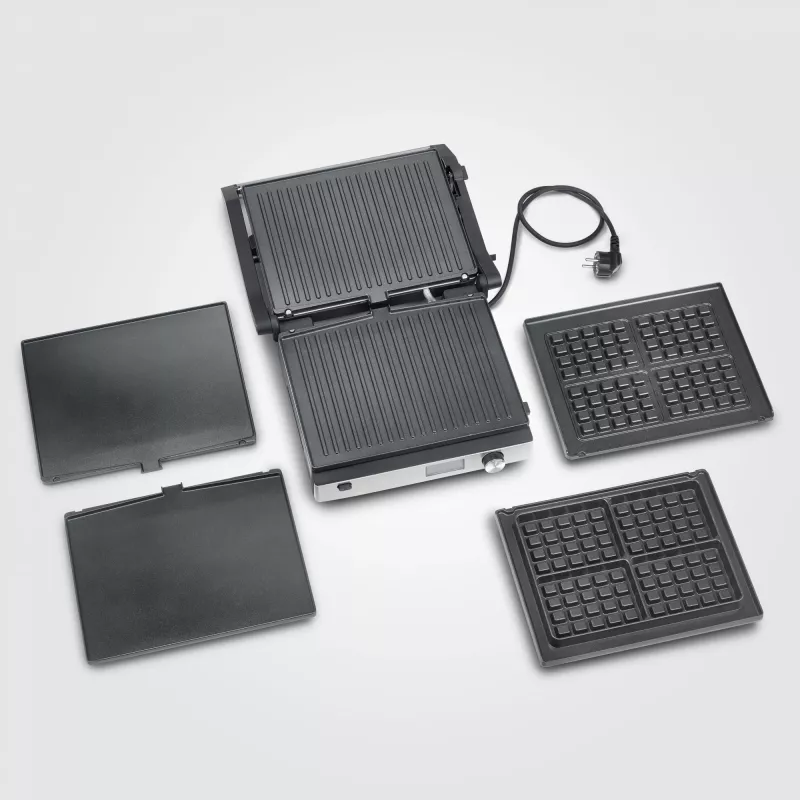 Kontaktný gril Severin KG 2380 čierny strieborný 2000W nerez