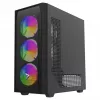 PC skriňa SAVIO Noctis Flow RGB — Cube, ATX/Mini-ITX, 3x 120 mm predné ventilátory, bočné okno z tvrdeného skla, max. GPU 35 cm