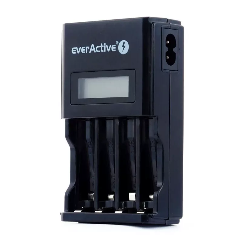 Nabíjačka akumulátorov everActive NC450B — 4‑článková nabíjačka AAA, 110/230V AC, čierna