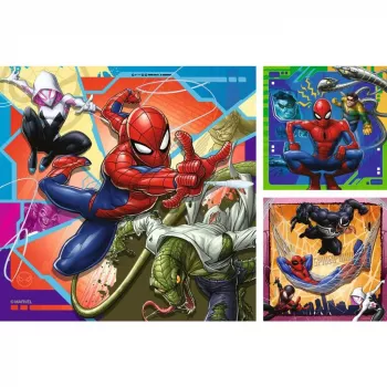 Puzzle 3x49 dielov Spiderman