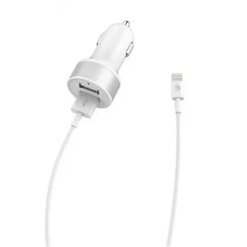 Auto nabíjačka Devia Smart Series Dual USB 2.4A s integrovaným Lightning káblom