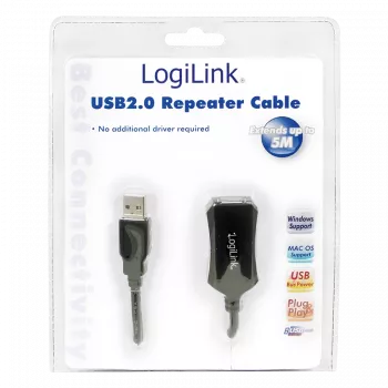 LogiLink USB 2.0 predlžovací kábel - 5,0 m USB kábel 5 m USB A