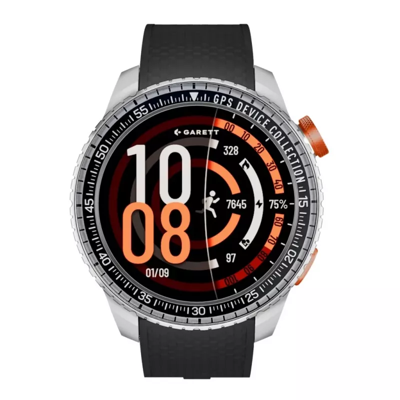 Smartwatch Garett Compass GPS strieborný — Garett Compass GPS strieborný