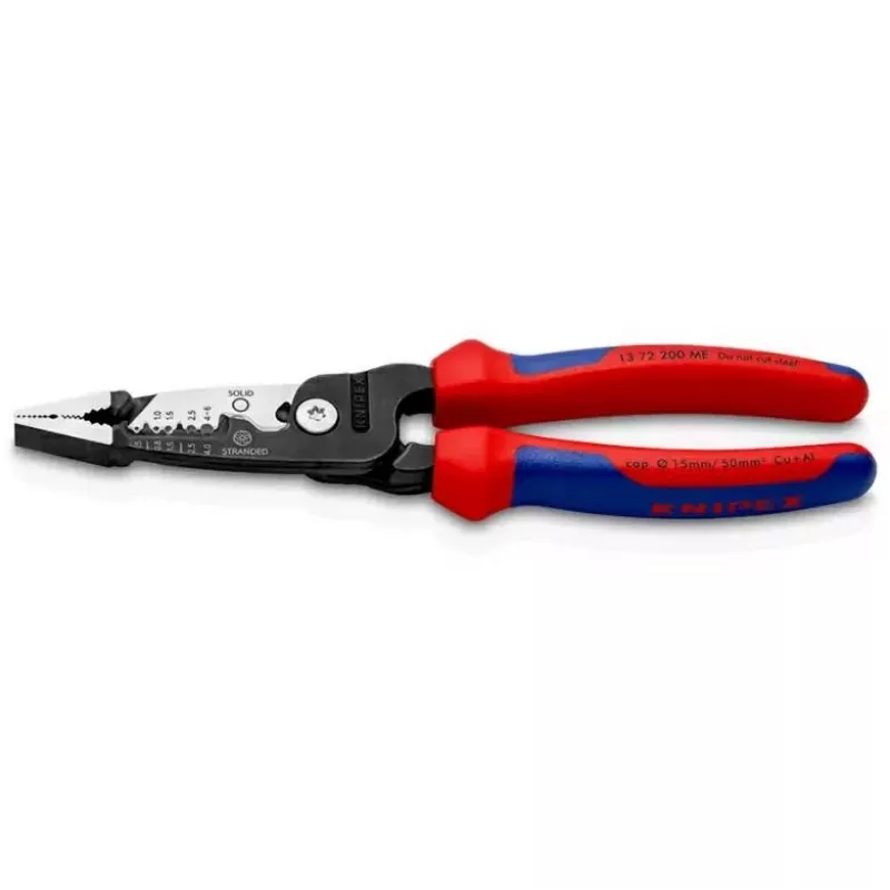 Knipex 13 72 200 ME odizolovacie kliešte čierna, modrá, červená, nehrdzavejúca oceľ